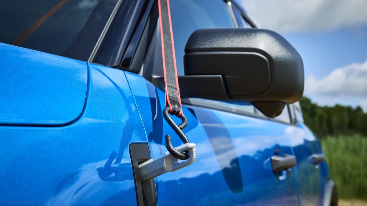 Tie-down points on the front fenders of the 2025 Ford Bronco Sport with Sasquatch Package