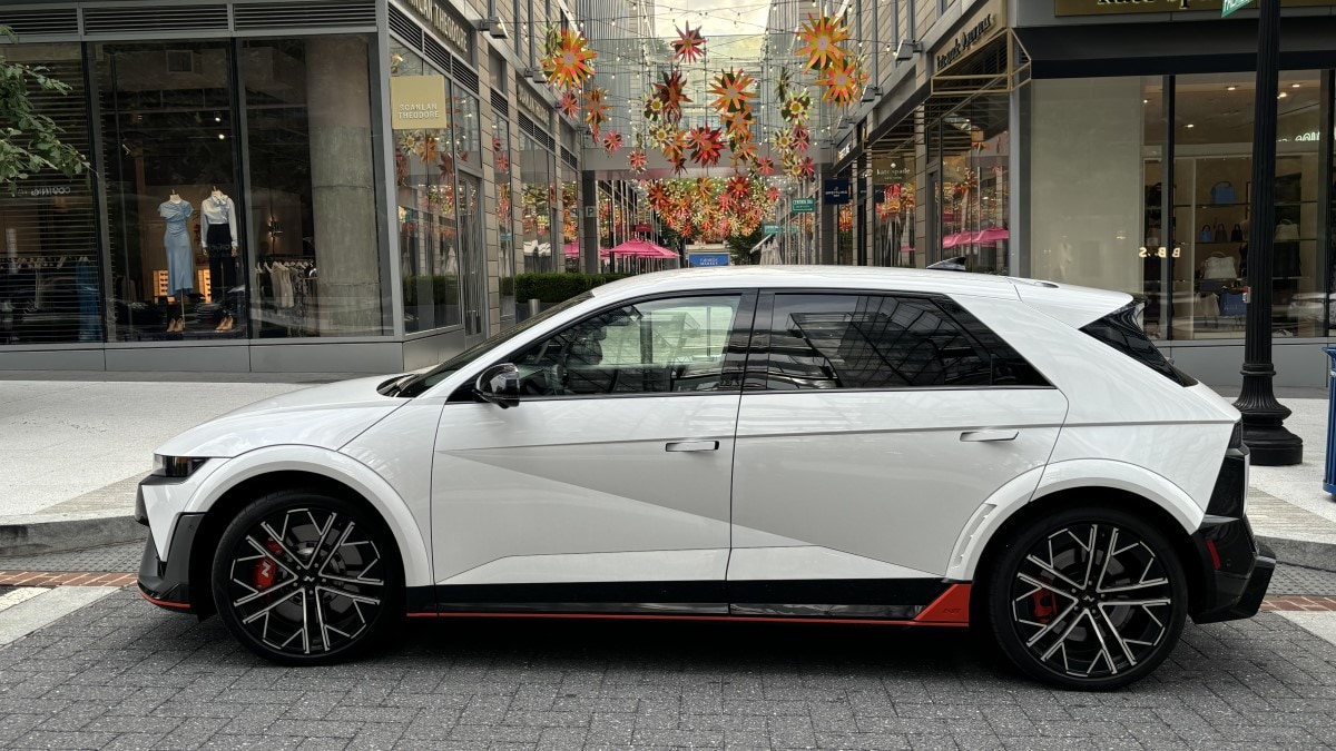 The 2025 Hyundai Ioniq 5 N seen in profile