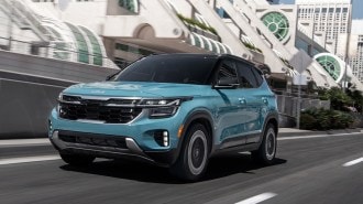 2025 Kia Seltos in blue.