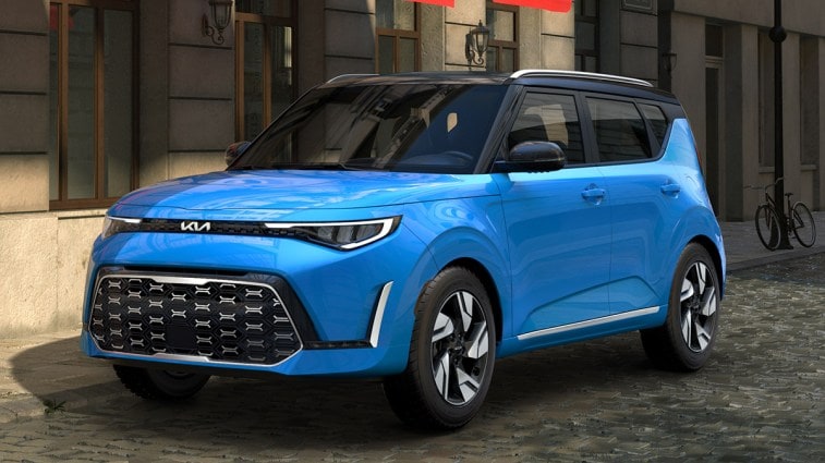 2025 Kia Soul parked on the street.