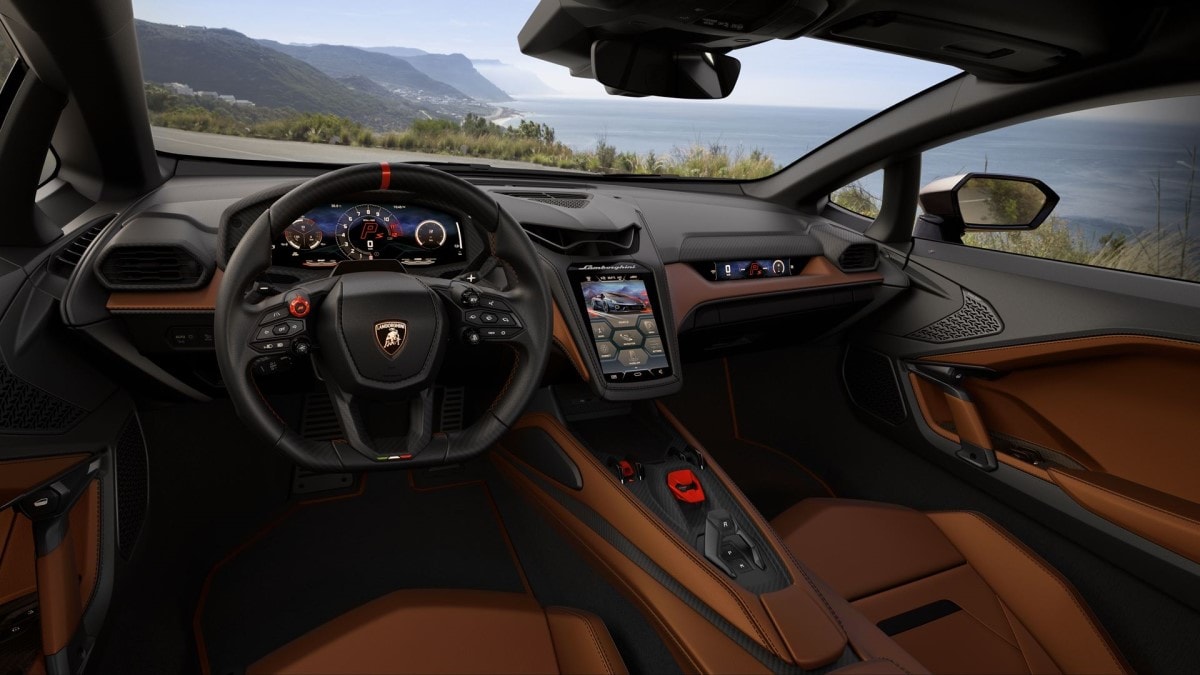 The interior of the 2025 Lamborghini Temerario