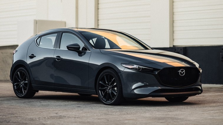 2025 Mazda3 in charcoal gray.