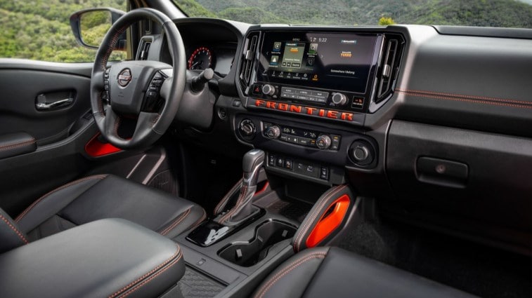 The interior of the 2025 Nissan Frontier