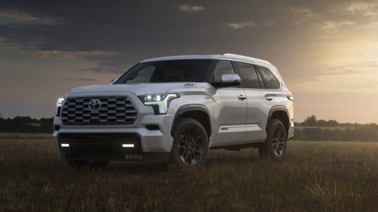 The 2025 Toyota Sequoia 1794 edition seen from a front quarter angle