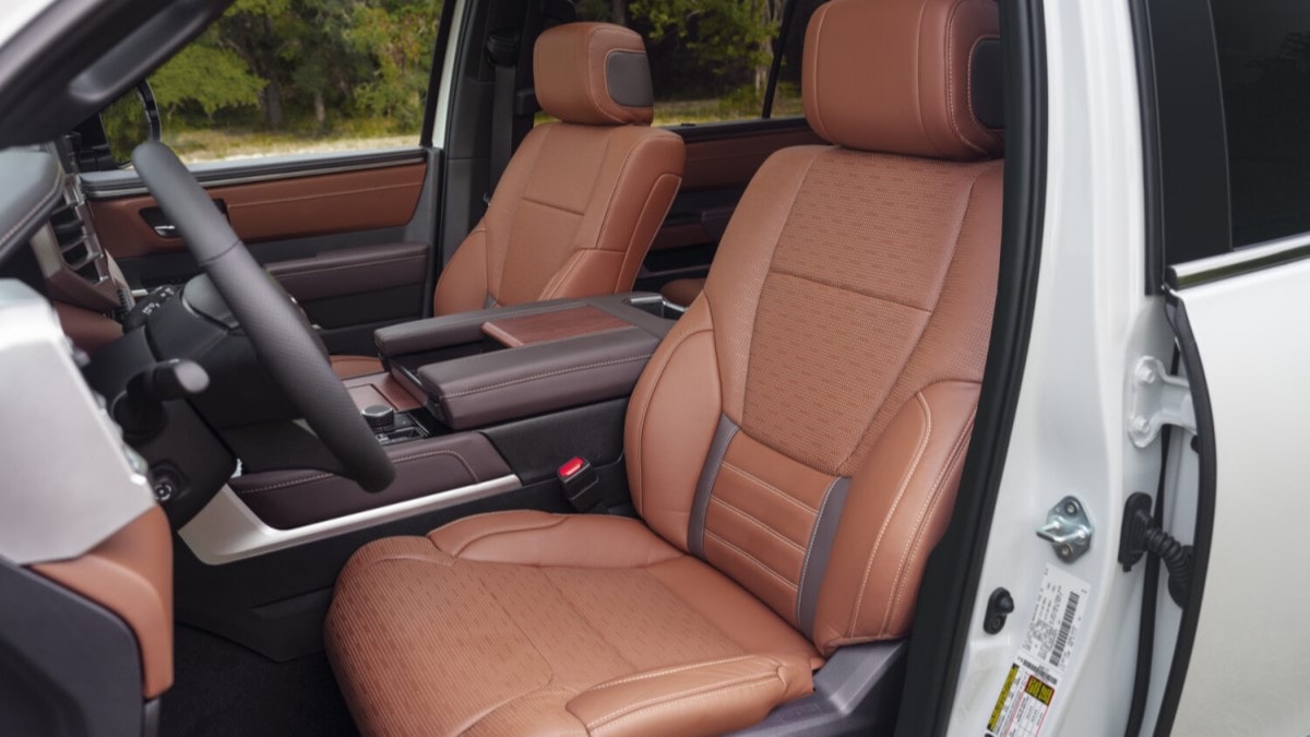 The front seats of the 2025 Toyota Sequoia 1794 edition