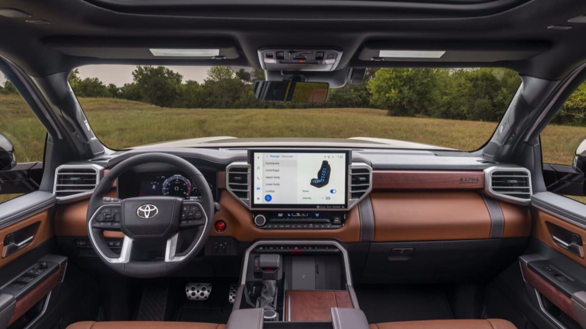 The interior of the 2025 Toyota Sequoia 1794 edition