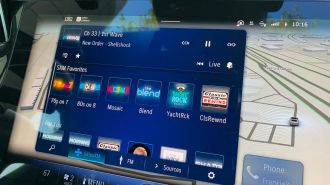 2024 Mercedes-Benz E 450 Sirius XM Radio screen.