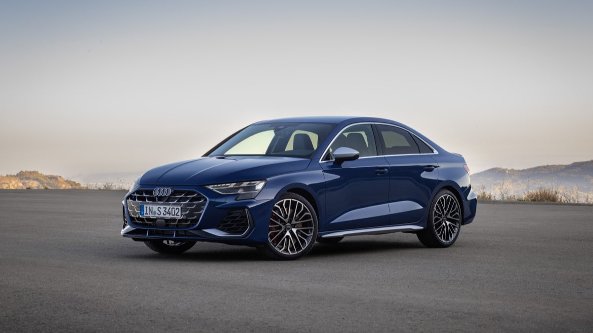 The 2025 Audi S3 seen from a front quarter angle
