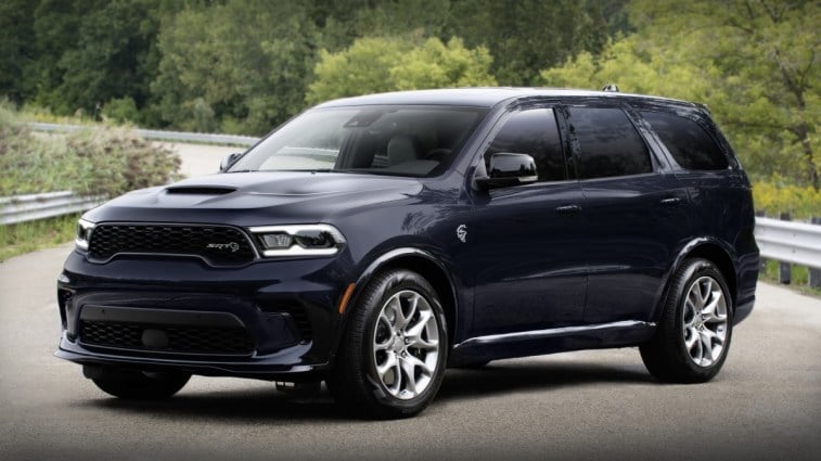 The 2025 Dodge Durango Hellcat Hammerhead seen from a front quarter angle