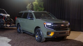 The 2025 Ford Expedition Tremor seen from a front quarter angle