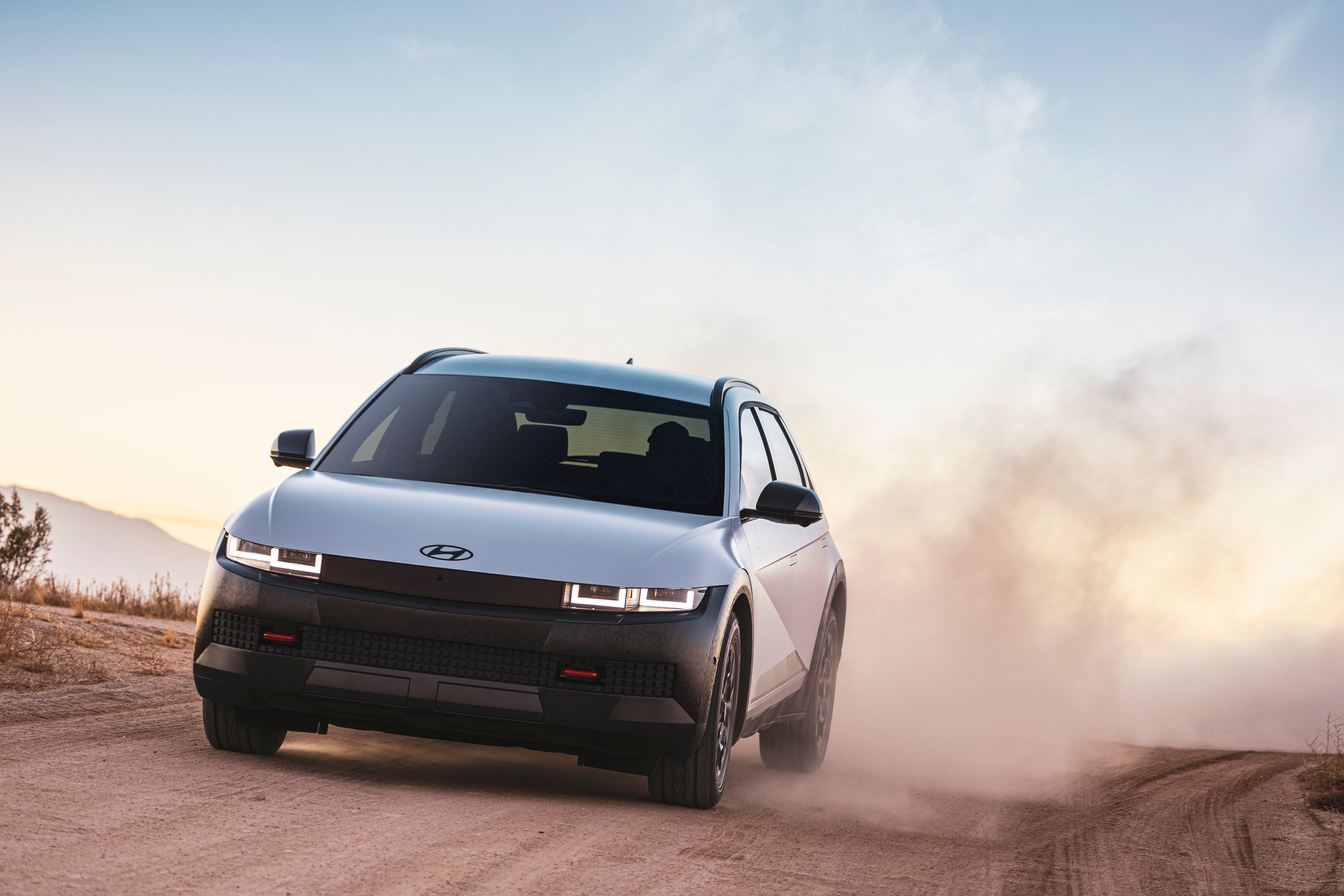 The 2025 Hyundai Ioniq 5 XRT seen from a front quarter angle