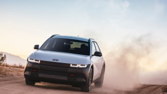 The 2025 Hyundai Ioniq 5 XRT seen from a front quarter angle