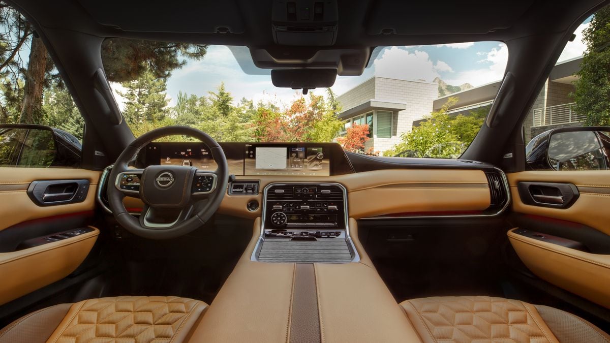 2025 Nissan Armada Platinum Reserve front cabin.