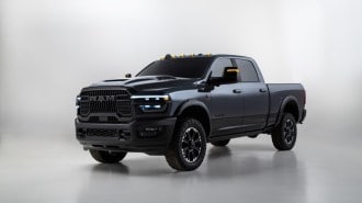 The 2025 Ram HD Rebel seen from a front quarter angle