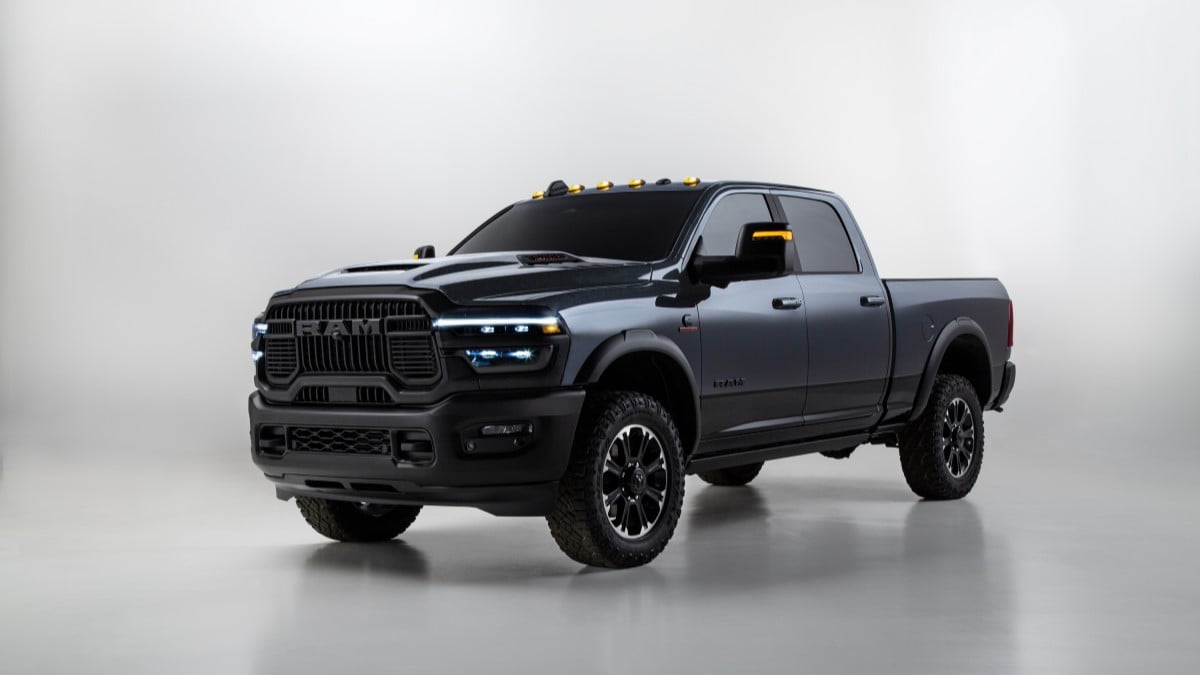 The 2025 Ram HD Rebel seen from a front quarter angle