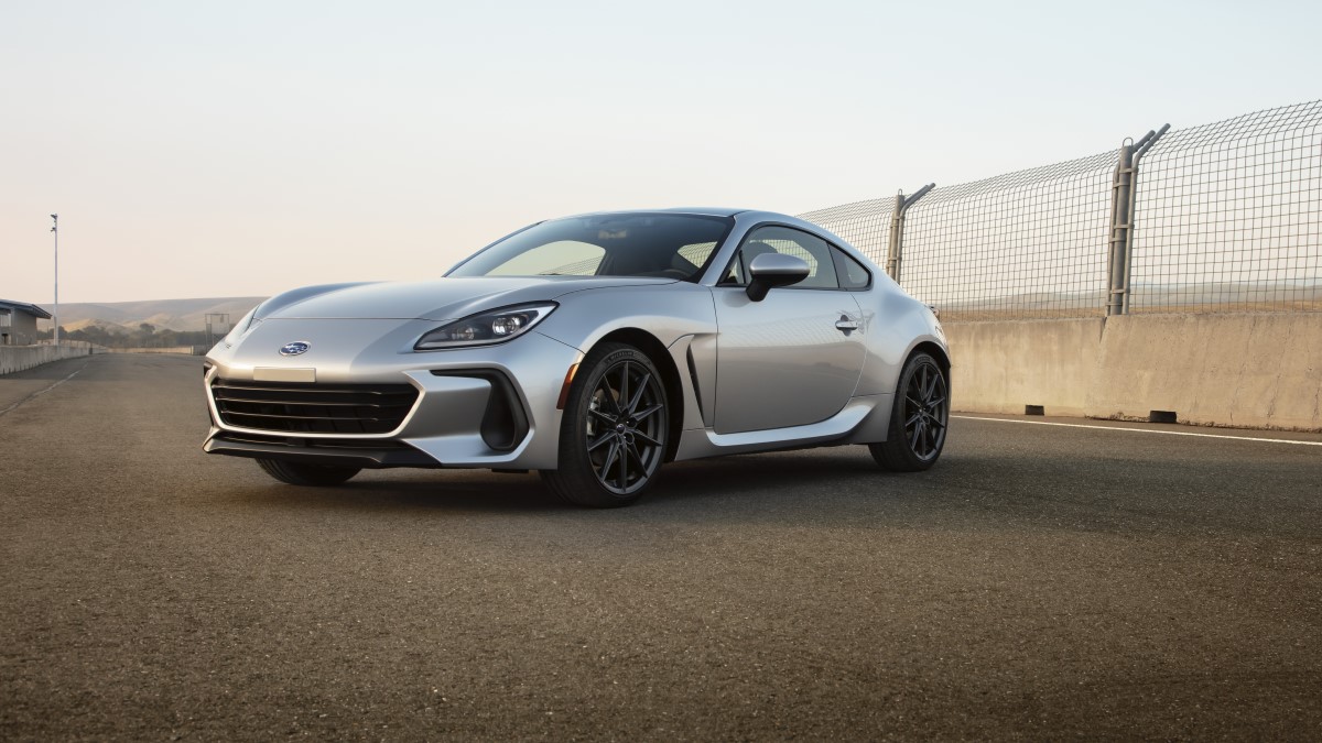 The 2025 Subaru BRZ seen from a front quarter angle