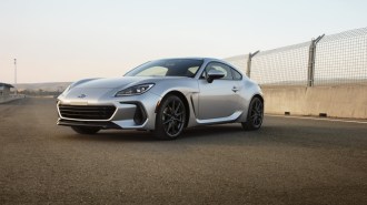The 2025 Subaru BRZ seen from a front quarter angle