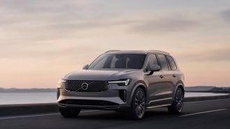 The 2025 Volvo XC90 seen from a front quarter angle