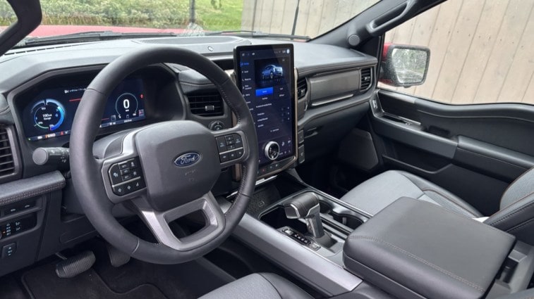 The interior of the 2024 Ford F-150 Lightning