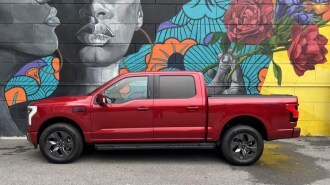 The 2024 Ford F-150 Lightning seen in profile