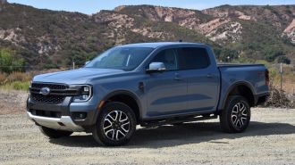 2024 Ford Ranger Lariat in Azure Grey Metallic
