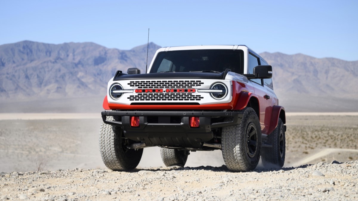 The 2025 Ford Bronco Stroppe Special Edition seen from a front quarter angle