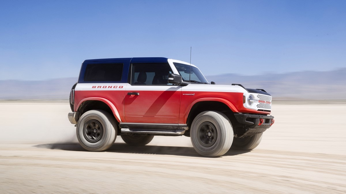 The 2025 Ford Bronco Stroppe Special Edition seen in profile