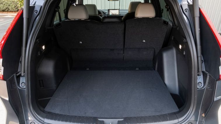 2025 Honda CR-V Hybrid rear cargo area.