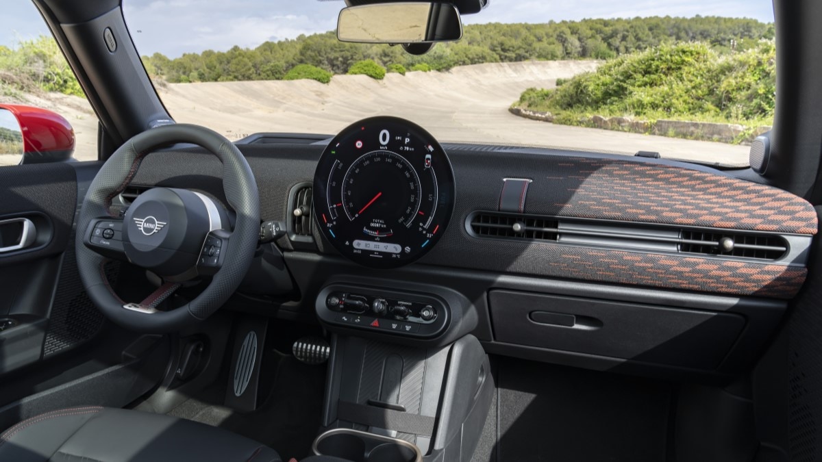 The interior of the 2025 Mini John Cooper Works