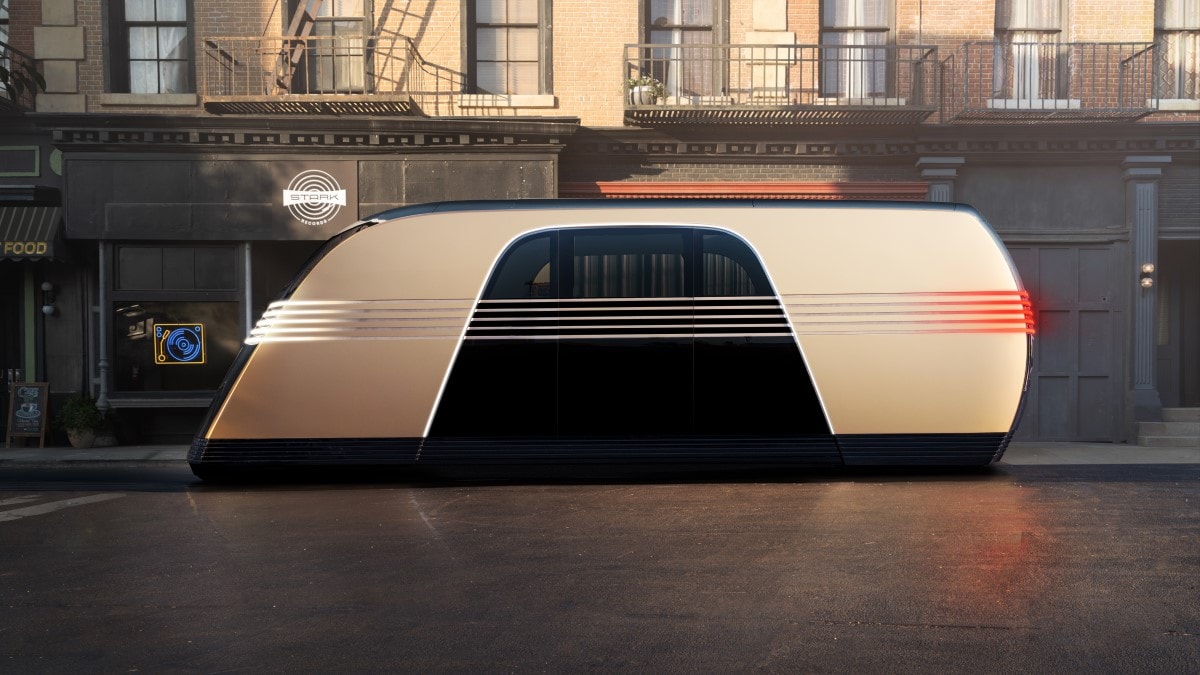 The Tesla Robovan seen in profile