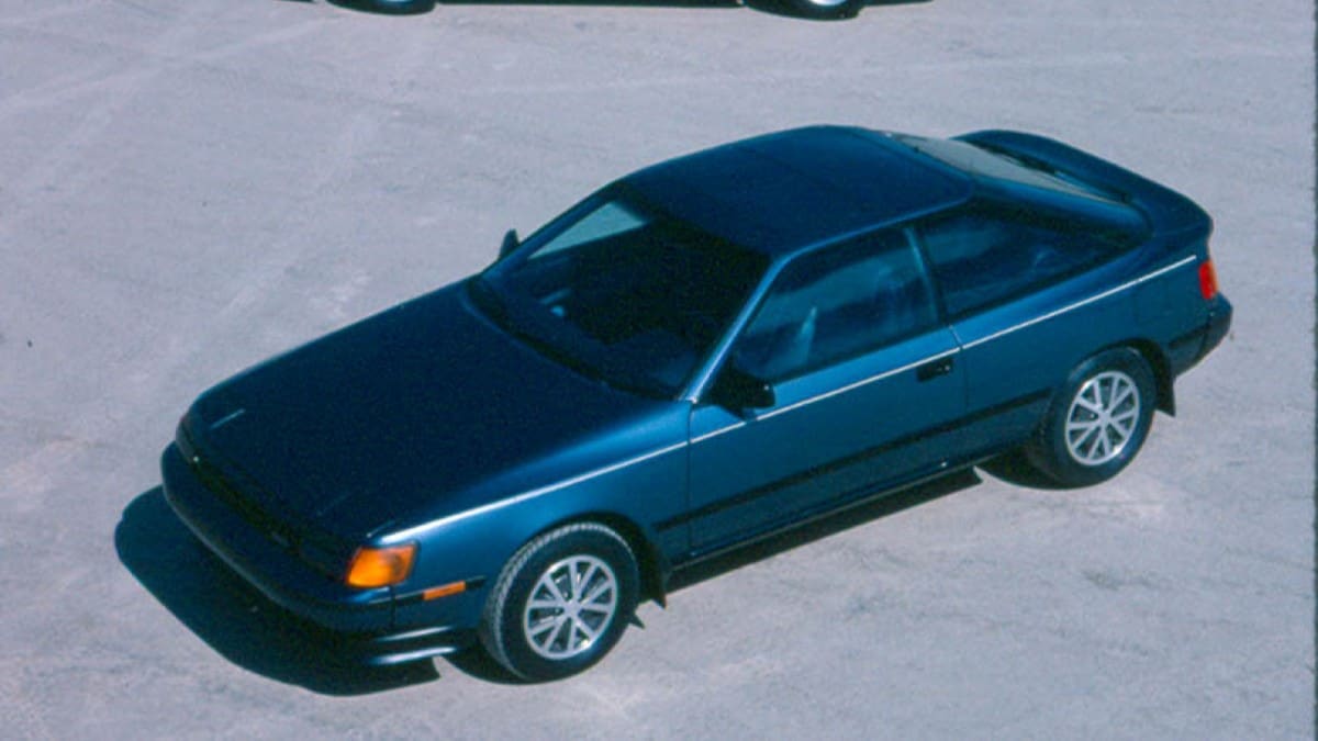 The 1986 Toyota Celica seen from overhead