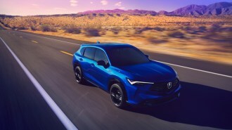 The 2025 Acura ADX seen from a front quarter angle