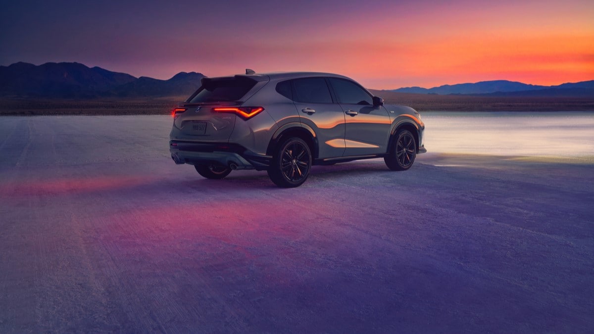 The 2025 Acura ADX seen from a rear quarter angle