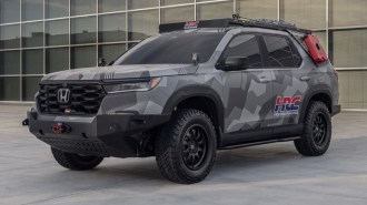 The 2025 Honda Pilot HRC Prototype seen from a front quarter angle