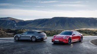 The 2025 Porsche Taycan in Cross Turismo and sedan form
