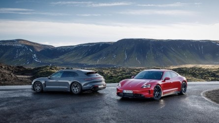 The 2025 Porsche Taycan in Cross Turismo and sedan form