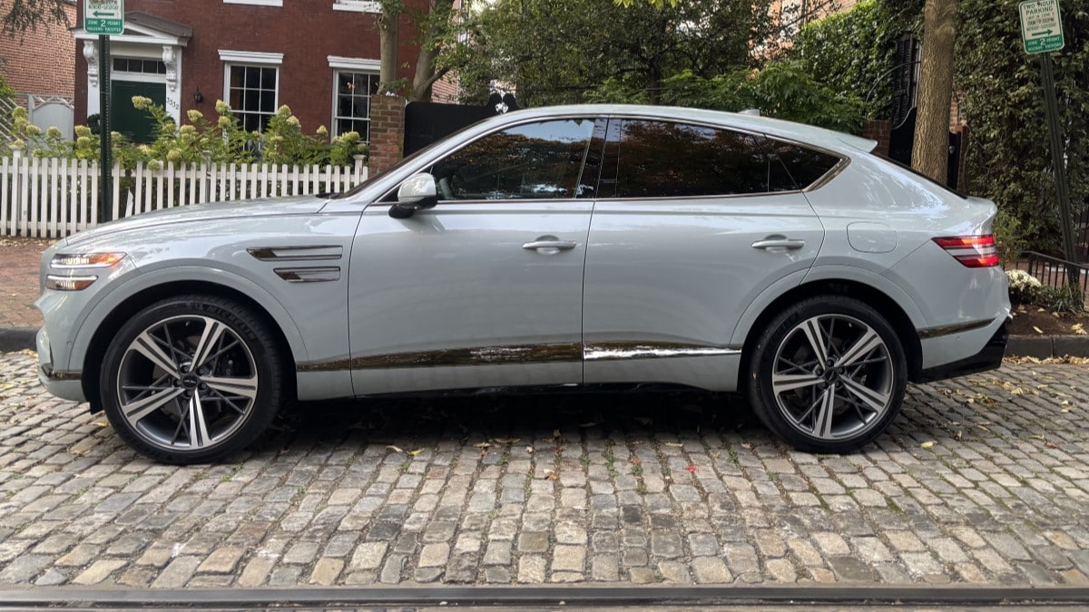 The 2025 Genesis GV80 Coupe seen in profile