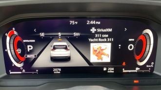 2025 Nissan Rogue Platinum driver's information screen.