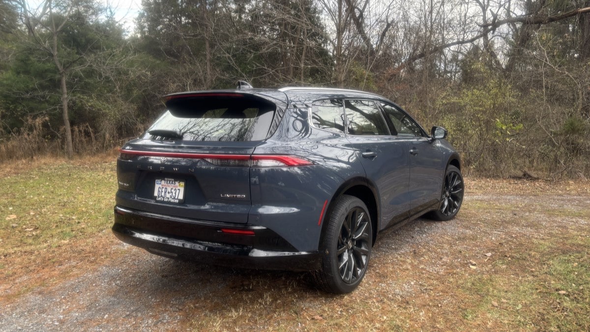 The 2025 Toyota Crown Signia seen from a rear quarter angle