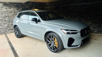 The 2025 Volvo XC60 Polestar Engineered seen from a front quarter angle
