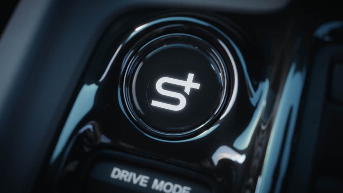 The S+ Shift button inside the Honda Prelude Concept