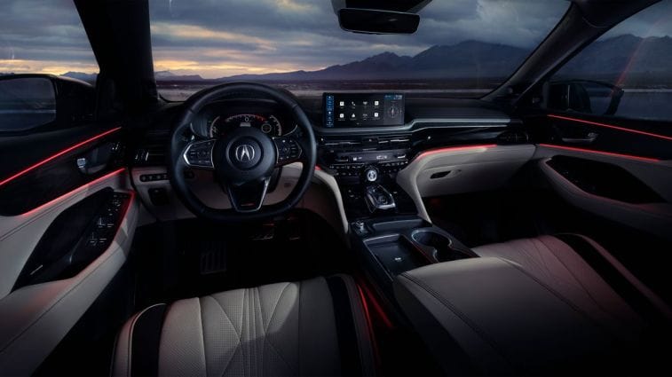 2025 Acura MDX Type S ambient lighting.