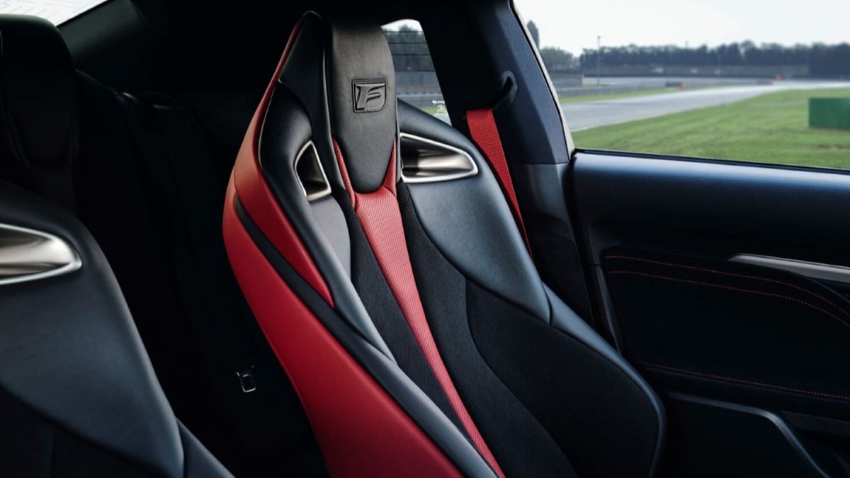 The seats of the 2025 Lexus RC F Final Edition