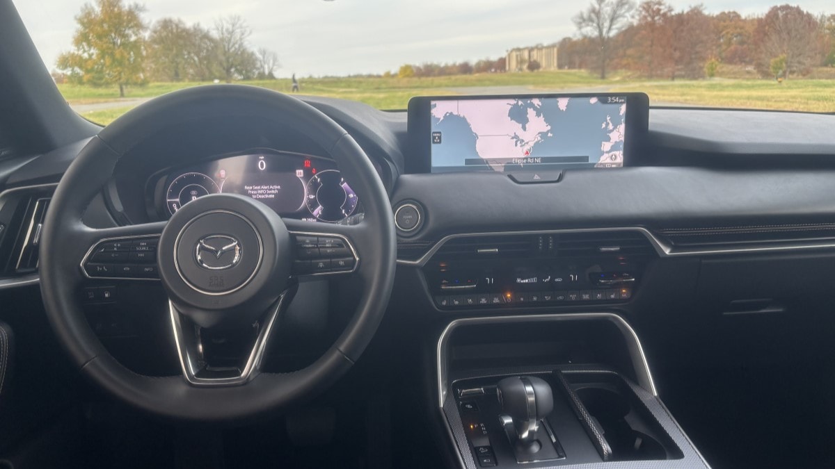 The interior of the 2025 Mazda CX-90 PHEV