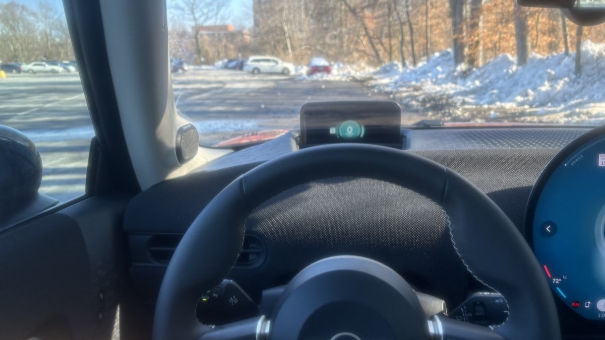 The head up display of the 2025 Mini Cooper Hardtop 2-Door