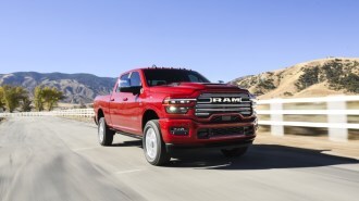 The 2025 Ram HD seen from a front quarter angle