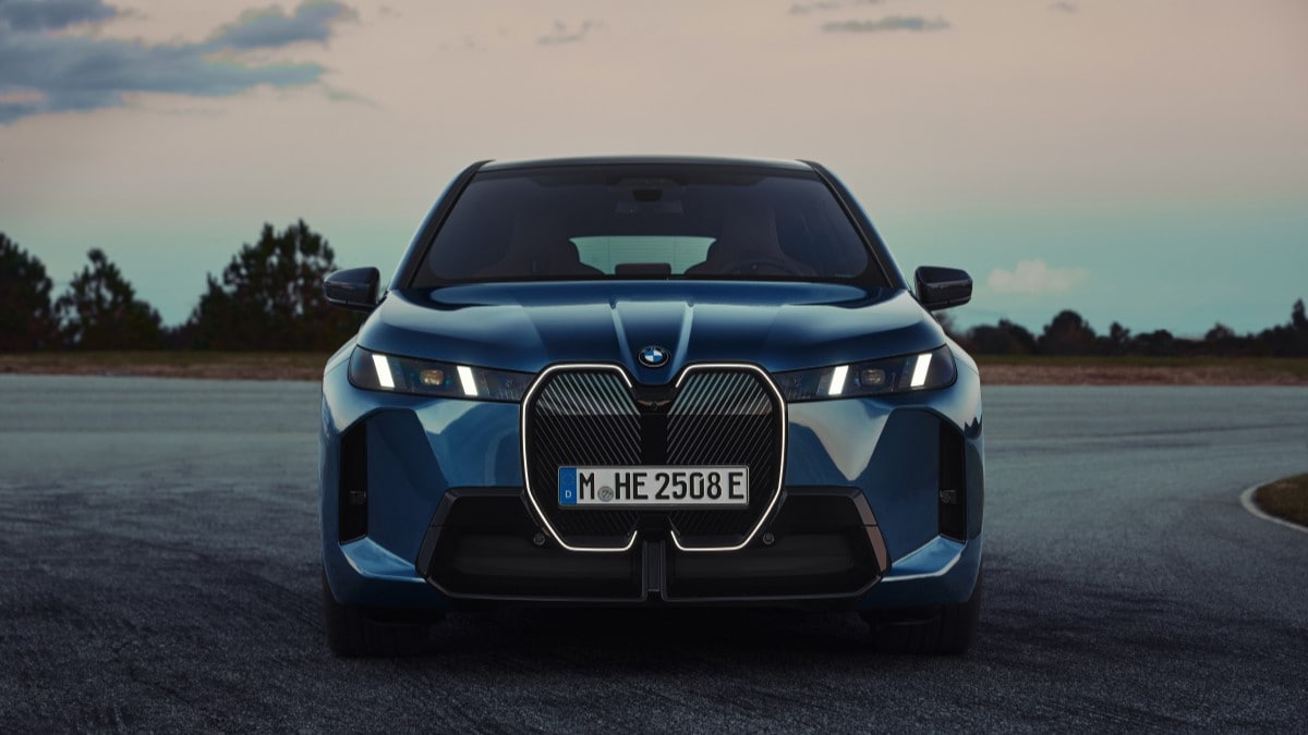 The 2026 BMW iX seen from head on