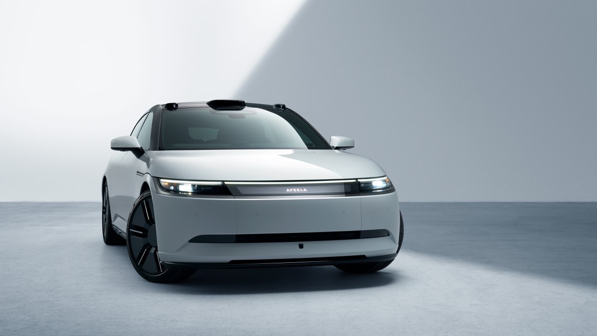 The 2026 Sony Honda Mobility Afeela 1 seen from head on