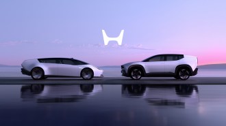 The Honda 0 Saloon and 0 SUV in profile