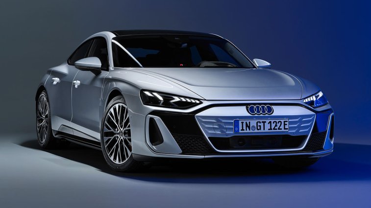 2025 Audi S e-tron GT in a phtography studio.